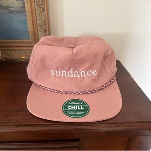 Sundance Legacy Chill Hat Pink Adjustable Dad Cap Rope Strap Film Festival NWT